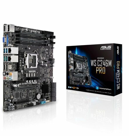 ASUS WS C246M PRO | Socket LGA 1151 | Intel C246 | 4xDDR4 | Micro-ATX | Moederbord