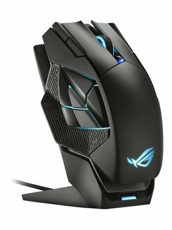 ASUS ROG Spatha X | Draadloze Gaming Muis | RF-Draadloos USB-A | 19.000 DPI | Zwart | RGB