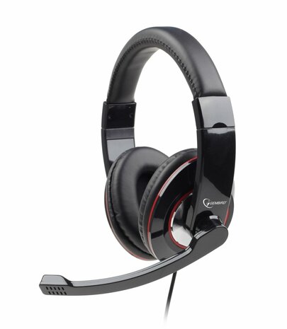 Gembird MHS-001 hoofdtelefoon/headset Bedraad Hoofdband Oproepen/muziek Zwart