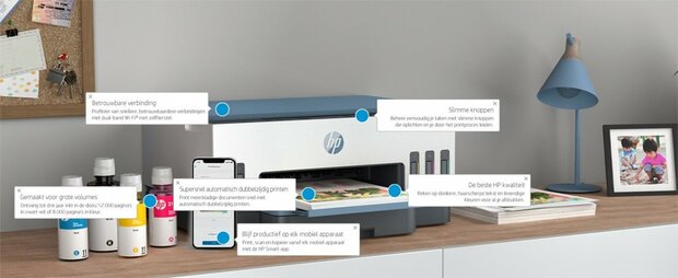 HP Smart Tank 7006 AiO Inkjetprinter | 4800 x 1200 DPI | Wifi | Kleur