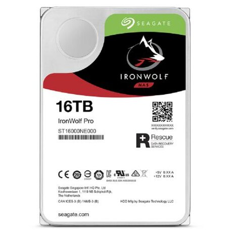 Seagate IronWolf Pro ST16000NT001 interne harde schijf 3.5" 16000 GB