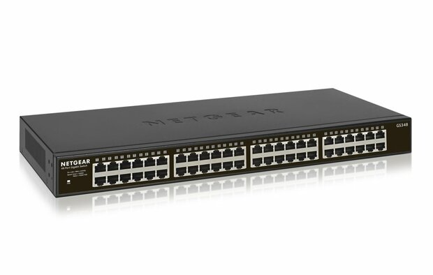 NETGEAR GS348 Unmanaged Gigabit Ethernet (10/100/1000) 1U Zwart