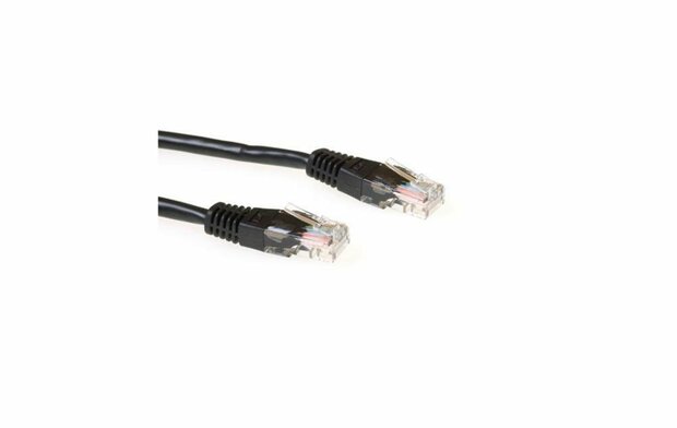 ACT netwerkkabel | Cat5e | U/UTP (UTP) | 1 m | Zwart