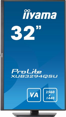 iiyama ProLite XUB3294QSU-B1 computer monitor 80 cm (31.5") 2560 x 1440 Pixels Wide Quad HD LCD Zwart
