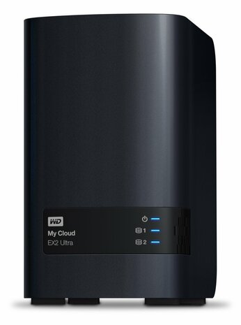 Western Digital My Cloud EX2 Ultra 3.5 Inch 2 bay My Cloud EX2 Ultra NAS, 8TB, Zwart