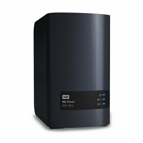 Western Digital My Cloud EX2 Ultra 3.5 Inch 2 bay My Cloud EX2 Ultra NAS, 8TB, Zwart