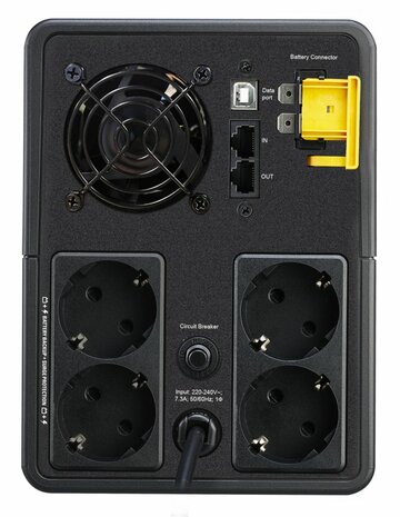 APC Back-UPS BX1600MI-GR | 1600 VA Noodstroomvoorziening | 4 Stopcontacten | Automatische Voltagecorrectie | Piekschadepreventie