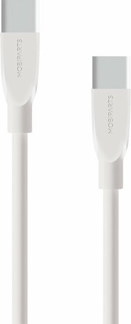 Mobiparts | USB-C naar USB-C Kabel | 2A | 1m | Wit (Bulk)