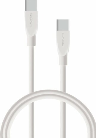 Mobiparts | USB-C naar USB-C Kabel | 2A | 1m | Wit (Bulk)