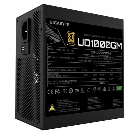 Gigabyte UD1000GM power supply unit 1000 W 20+4 pin ATX Zwart