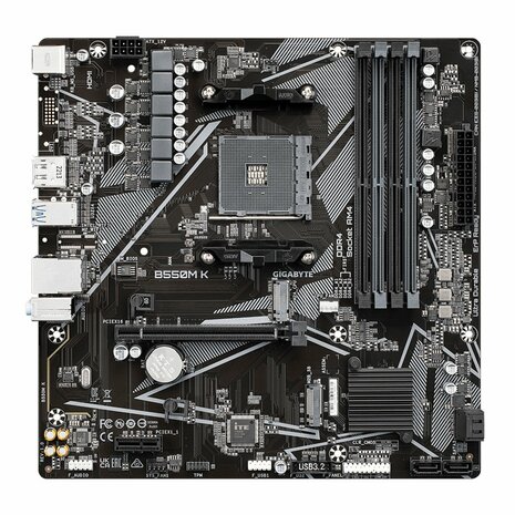 Gigabyte B550M K 1.0 | Socket AM4 | AMD B550 | 4xDDR4 | Micro-ATX | Moederbord