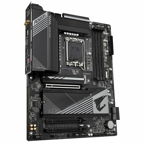 Gigabyte B760 AORUS ELITE AX (rev. 1.0) | Socket LGA 1700 | Intel B760 | 4xDDR5 | Micro-ATX | Moederbord