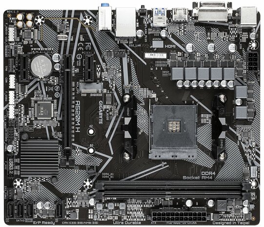 Gigabyte A520M H (rev. 1.0) AMD A520 Socket AM4 micro ATX