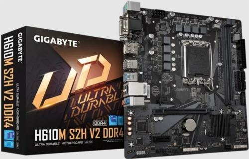 Gigabyte H610M S2H V2 DDR4 (rev. 1.0) | Socket LGA 1700 | Intel H610 | 2xDDR4 | Micro-ATX | Moederbord