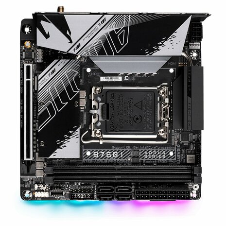 Gigabyte B760I AORUS PRO DDR4 | Socket LGA 1700 | Intel B760 | 4xDDR4 | Mini-ITX | Moederbord