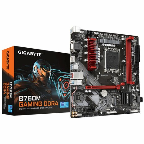 Gigabyte B760M GAMING DDR4 | Socket LGA 1700 | Intel B760 | 4xDDR4 | Micro-ATX | Moederbord