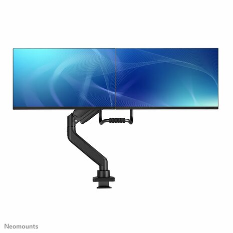 Neomounts Newstar DS75-450BL2 | In Hoogte Verstelbare Monitor-bureaubeugel | Tot 32" | Max 8kg | VESA 100x100 | 2 Monitoren