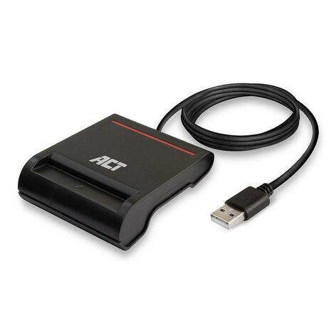ACT AC6015 USB Smartcard eID Kaartlezer – Zwart | USB 2.0 | Geschikt voor Windows & macOS