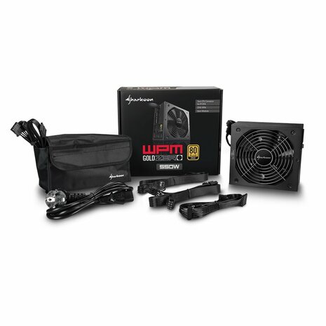 Sharkoon WPM Gold ZERO | 650 Watt Gold ATX PSU | Deels Modulair | Power Supply | Voeding