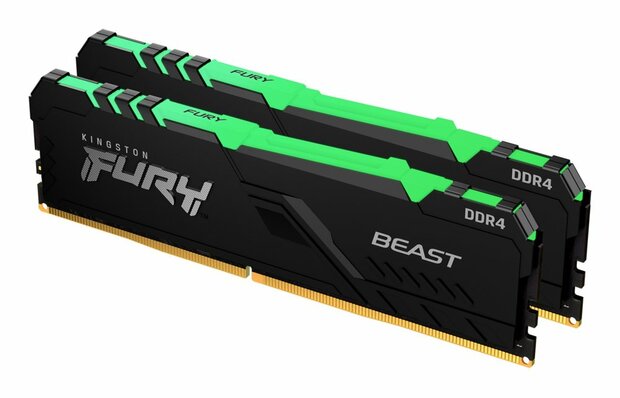 Kingston Technology FURY Beast RGB geheugenmodule 16 GB 2 x 8 GB DDR4 3600 MHz