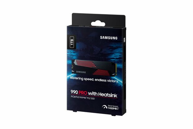 Samsung 990 PRO | 1TB NVMe SSD | M.2 | Gen4 | 7.450MB/s | Heatsink