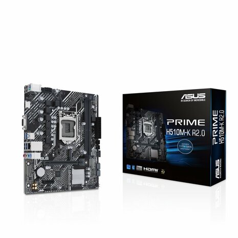 ASUS PRIME H510M-K R2.0 | Socket LGA 1200 | Intel H470 | 4xDDR4 | Micro-ATX | Moederbord