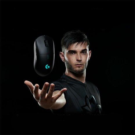 Logitech G Pro | Ambidextrous Draadloze Gaming Muis | RF-Draadloos | 25.600 DPI | Zwart