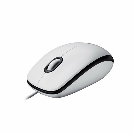 Logitech M100 | Ambidextrous Bedrade Muis | USB-A | 1000 DPI | Wit