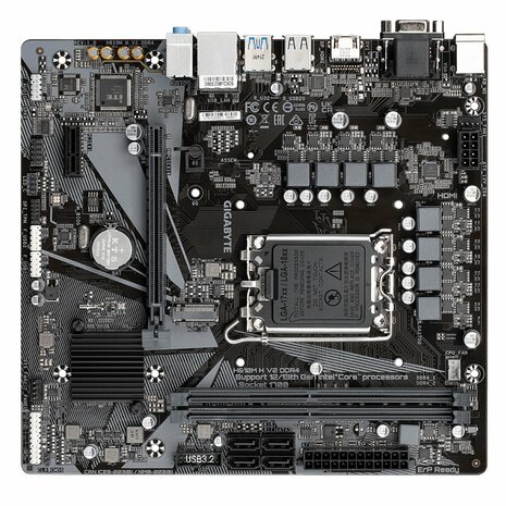 Gigabyte H610M H V2 (rev. 1.0) | Socket LGA 1700 | Intel H610 | 2xDDR4 | Micro-ATX | Moederbord