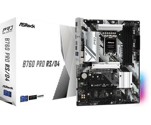 Asrock B760 Pro RS/D4 | Socket LGA 1700 | Intel B760 | 4xDDR4 | ATX | Moederbord