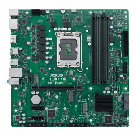 ASUS PRO Q670M-C-CSM | Socket LGA 1700 | Intel Q670 | 4xDDR5 | Micro-ATX | Moederbord