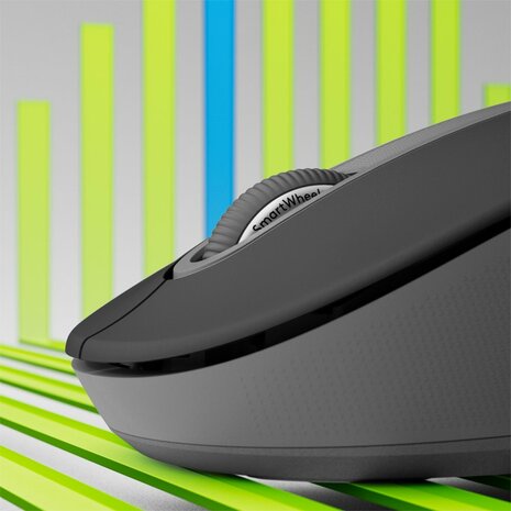 Logitech Signature M650 Draadloze Muis - Voor kleine tot middelgrote handen, 2 jaar batterijduur, stil klikken, aanpasbare zijknoppen, Bluetooth, compatibel met meerdere apparaten - Graphite