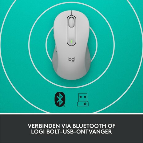 Logitech Signature M650 muis Rechtshandig RF-draadloos + Bluetooth Optisch 2000 DPI