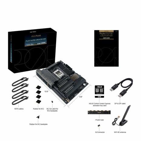 ASUS ProArt X670E-CREATOR WIFI | Socket AM5 | AMD X670 | 4xDDR5 | ATX | Moederbord