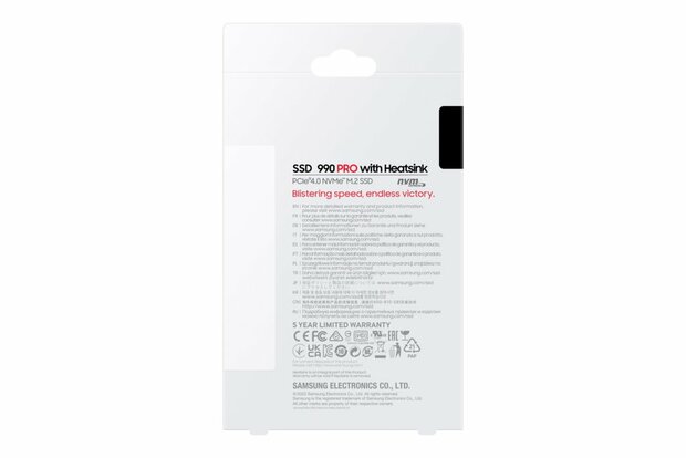 Samsung 990 PRO | 2TB NVMe SSD | M.2 | Gen4 | 7.450MB/s | Heatsink