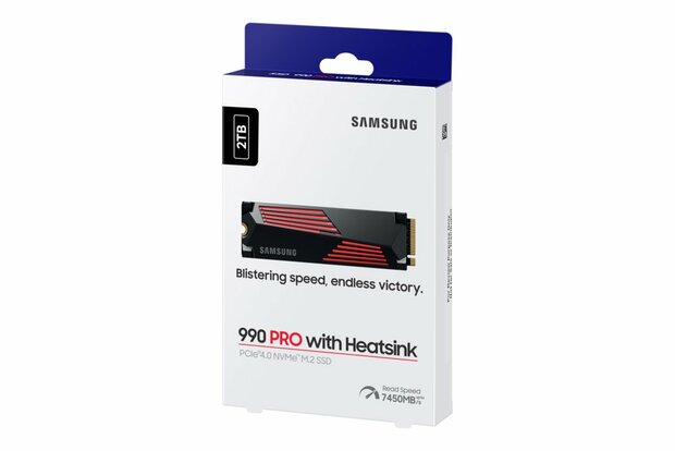Samsung 990 PRO | 2TB NVMe SSD | M.2 | Gen4 | 7.450MB/s | Heatsink