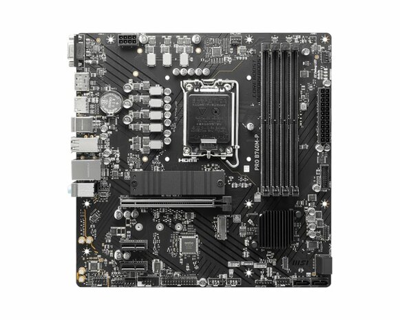 MB MSI PRO B760M-P | Socket LGA 1700 | Intel B760 | 4xDDR5 | Micro-ATX | Moederbord