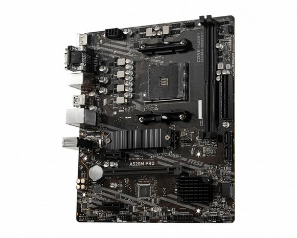 MSI A520M PRO moederbord AMD A520 Socket AM4 micro ATX