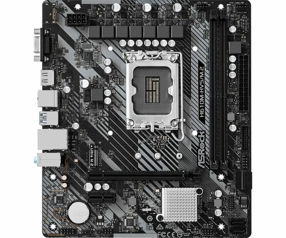 Asrock H610M-HVS/M.2 R2.0 | Socket LGA 1700 | Intel H610 | 4xDDR4 | Micro-ATX | Moederbord
