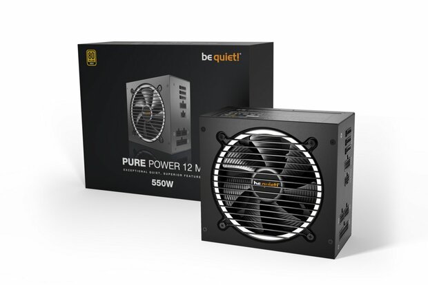 be quiet! Pure Power 12 M | 550 Watt Gold ATX 3.0 PSU | Power Supply | Voeding