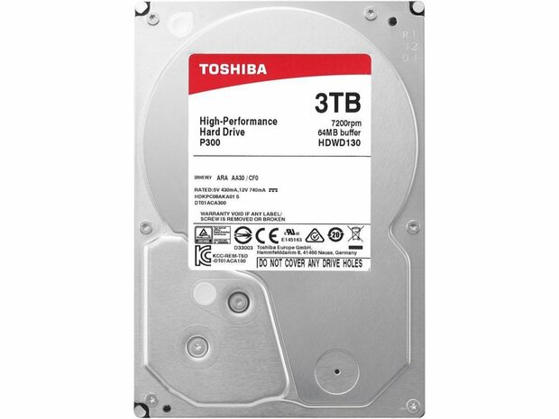 Toshiba P300 3TB 3.5" 3000 GB SATA III