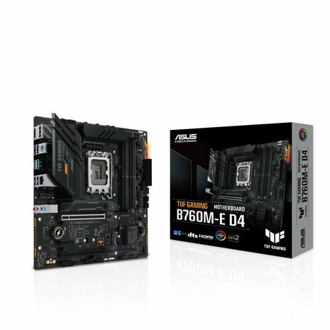 ASUS TUF GAMING B760M-E D4 | Socket LGA 1700 | Intel B760 | 4xDDR4 | Micro-ATX | Moederbord