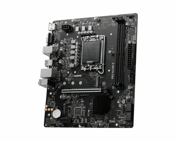 MSI PRO H610M-E | Socket LGA 1700 | Intel H610 | 4xDDR5 | Micro-ATX | Moederbord