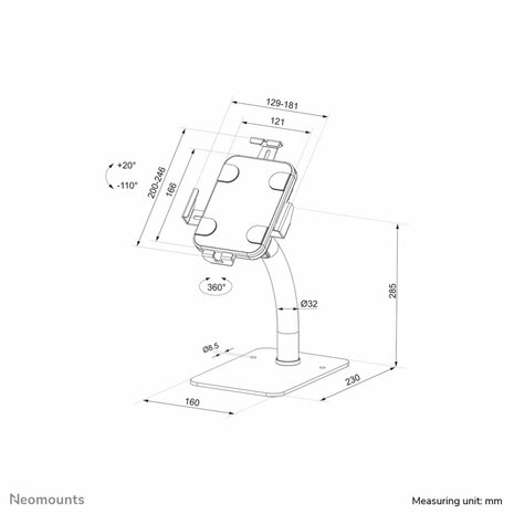 Neomounts Tablethouder | Tafelblad
