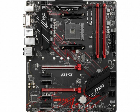 MSI B450 GAMING PLUS MAX | Socket AM4 | AMD B450 | 4xDDR4 | ATX | Moederbord