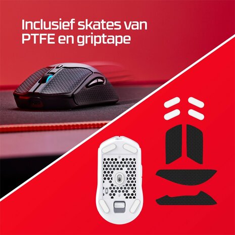 HyperX Pulsefire Haste 2 | Draadloze Gaming Muis | Rechtshandig | RF + Bluetooth | 26000 DPI | Zwart