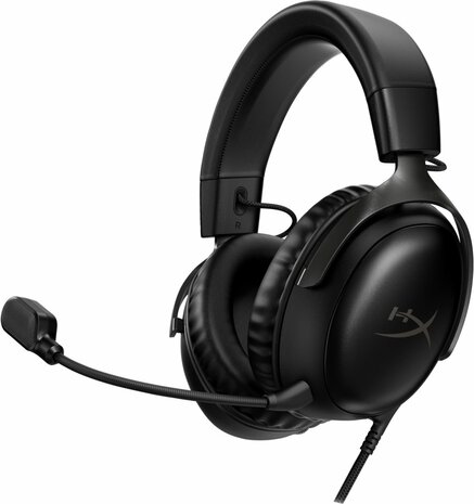HyperX Cloud III | Bedraade Over-ear Gaming Headset | 3.5mm + USB-A + USB-C | Zwart