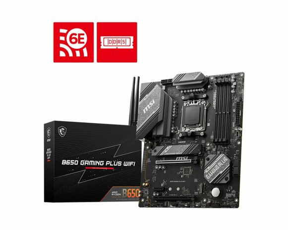 MSI B650 GAMING PLUS WIFI | Socket AM5 | AMD B650 | 4xDDR5 | ATX | Moederbord