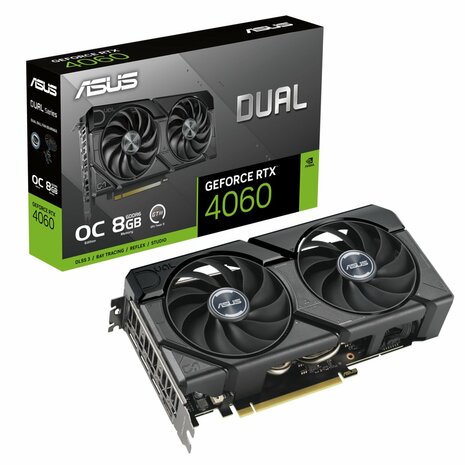 ASUS Dual GeForce RTX 4060 EVO OC Edition | 8GB GDDR6 VRAM | Videokaart | GPU | Nvidia