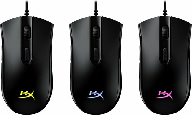 HyperX Pulsefire Core | Ambidextrous Bedrade Gaming Muis | USB-A | 6200 DPI | Zwart | RGB